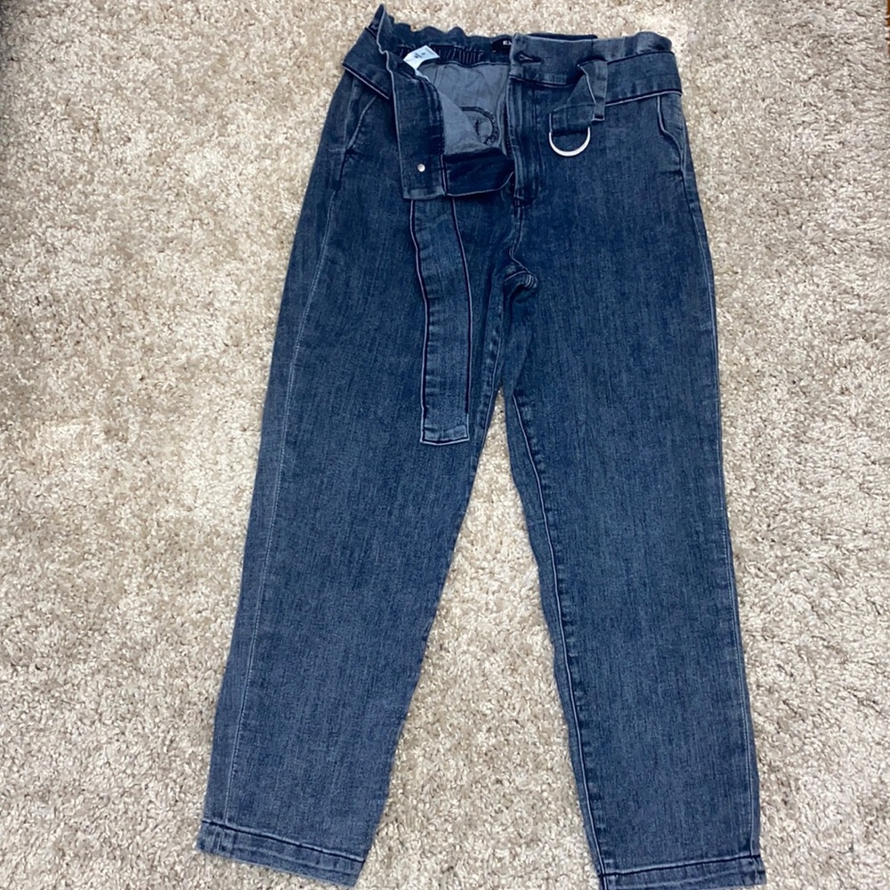 Express high rise/ ankle paperbag jeans!